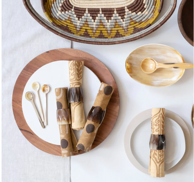 Large Oval Horn Bowl