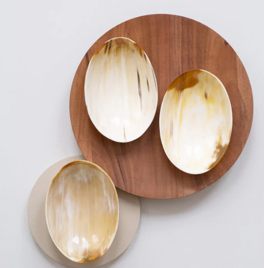Large Oval Horn Bowl